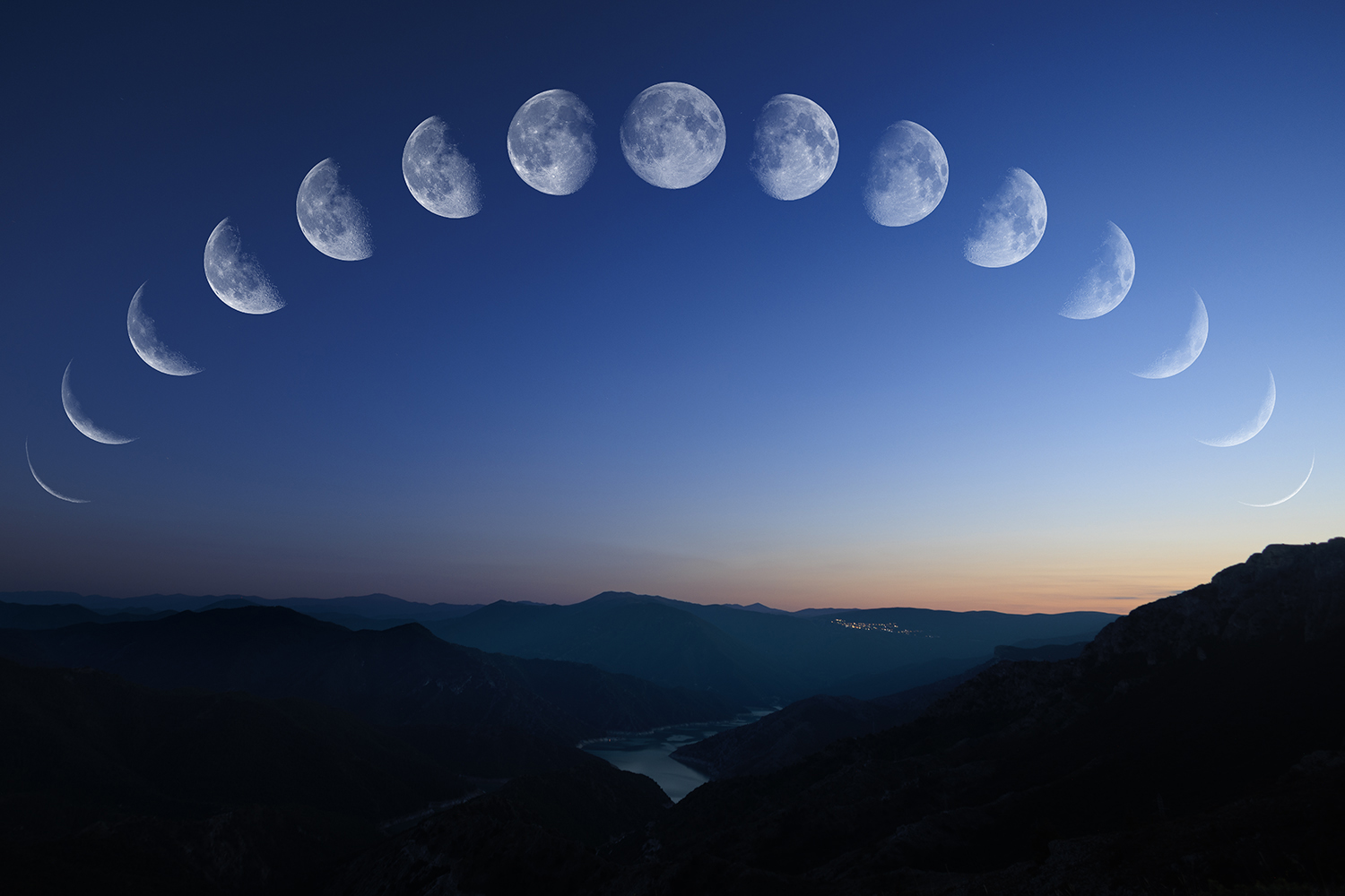 Moon Phases Over Kozjak Lake